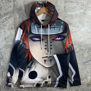 Naruto Shippuden Pain Long Sleeve Hoodie Sweatshirt 3D Print Mens Size Medium